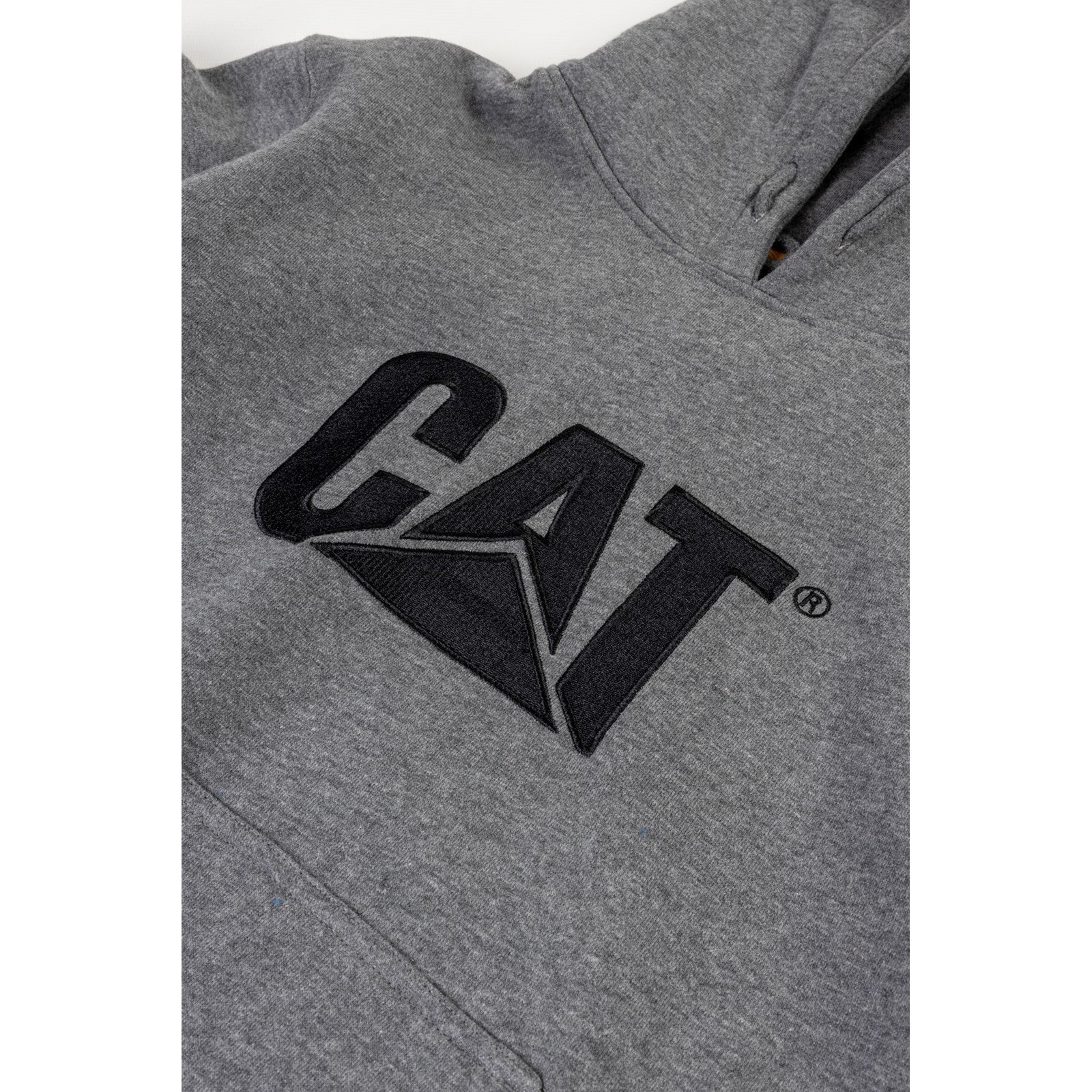 Caterpillar Trademark Hooded Sweatshirt in Heather Grey 