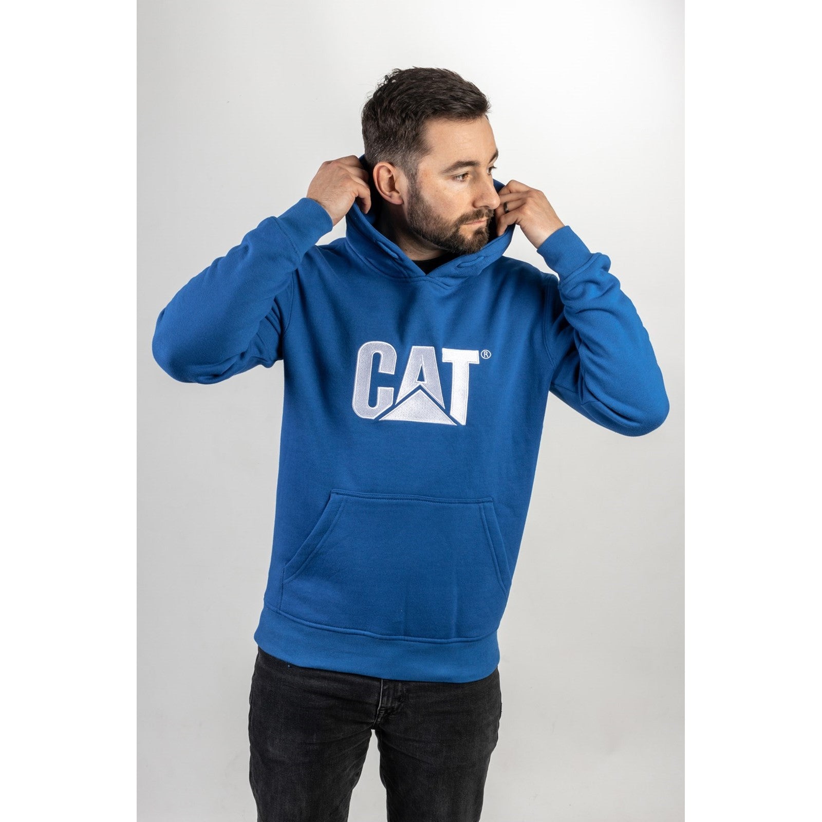 Caterpillar Trademark Hooded Sweatshirt in Memphis Blue 