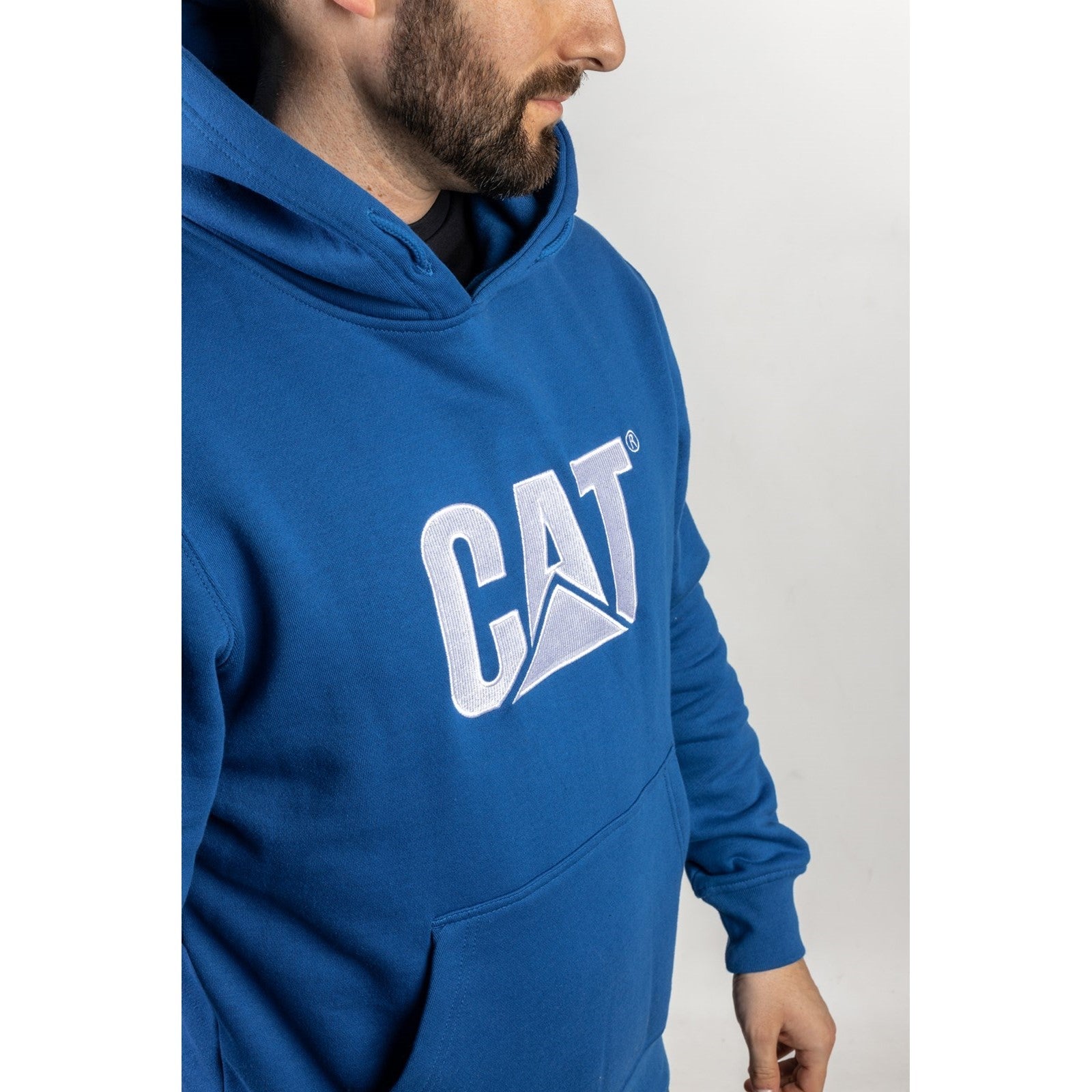 Caterpillar Trademark Hooded Sweatshirt in Memphis Blue 