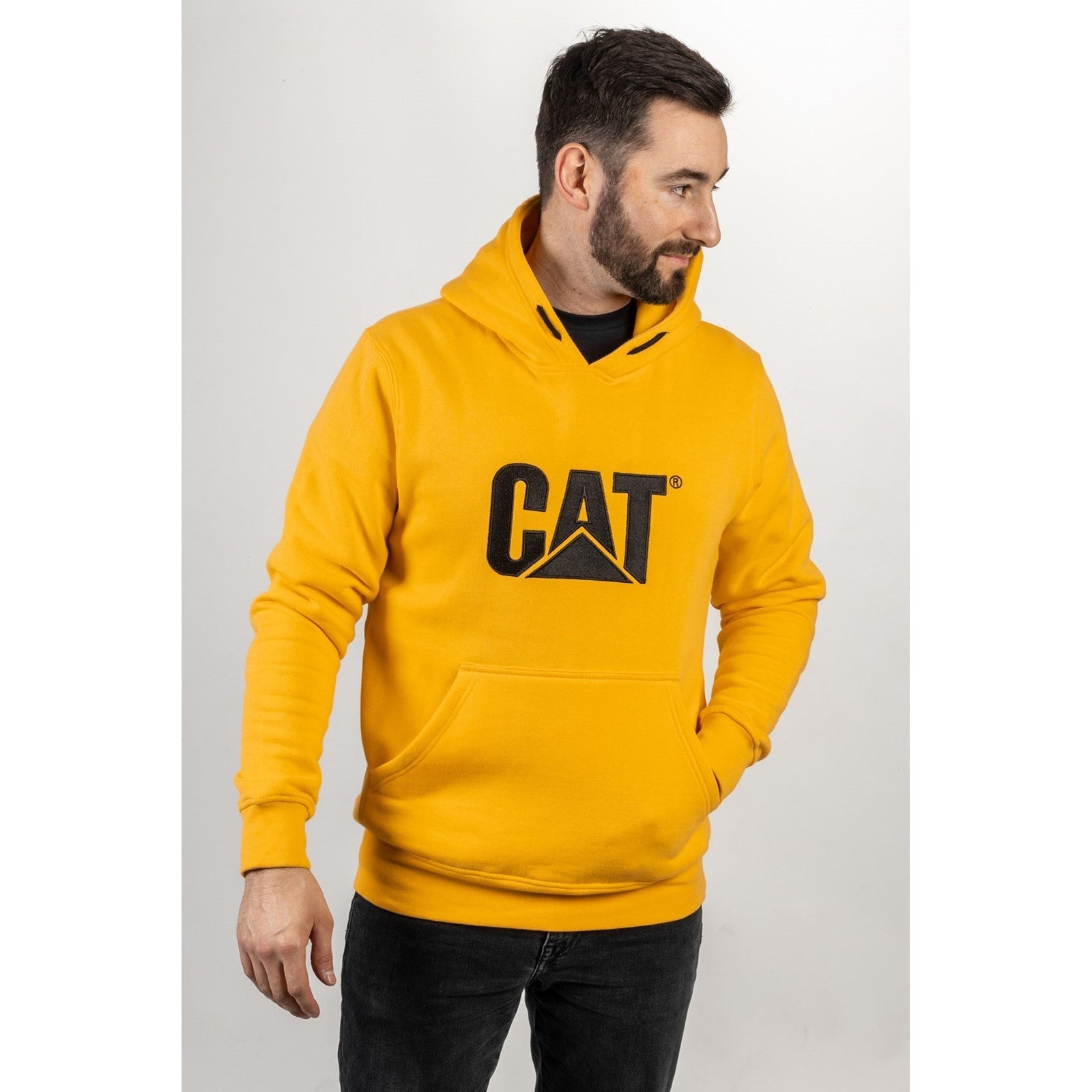 Caterpillar Trademark Hooded Sweatshirt in Yellow 