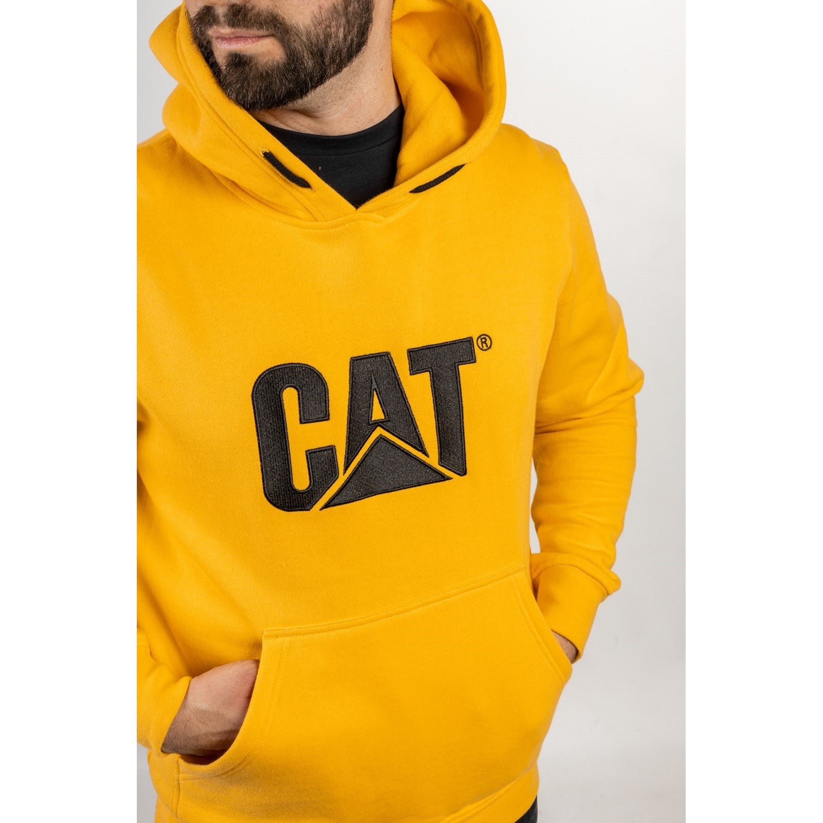 Caterpillar Trademark Hooded Sweatshirt in Yellow 