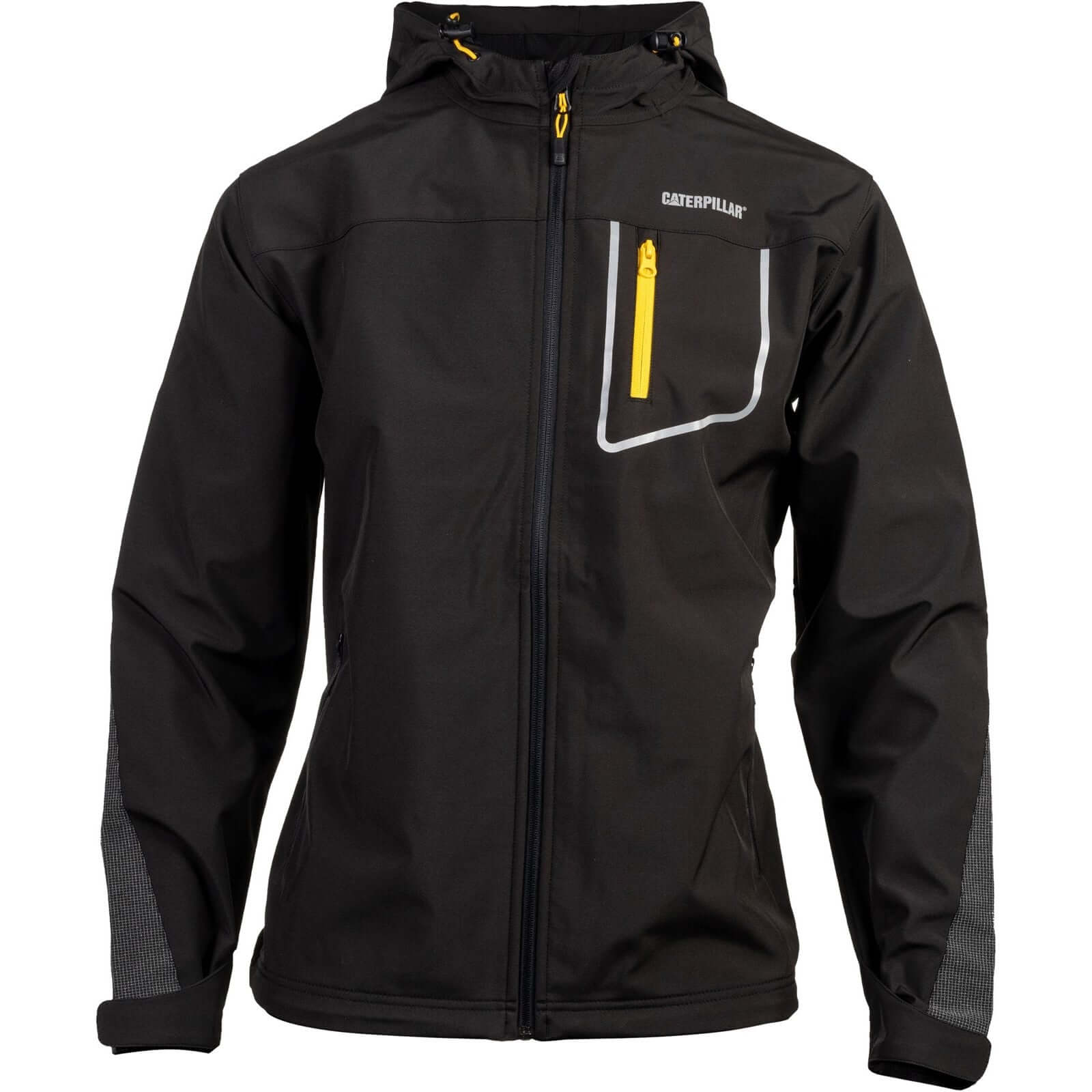 Caterpillar Capstone Hooded Soft Shell Jacket in Black 