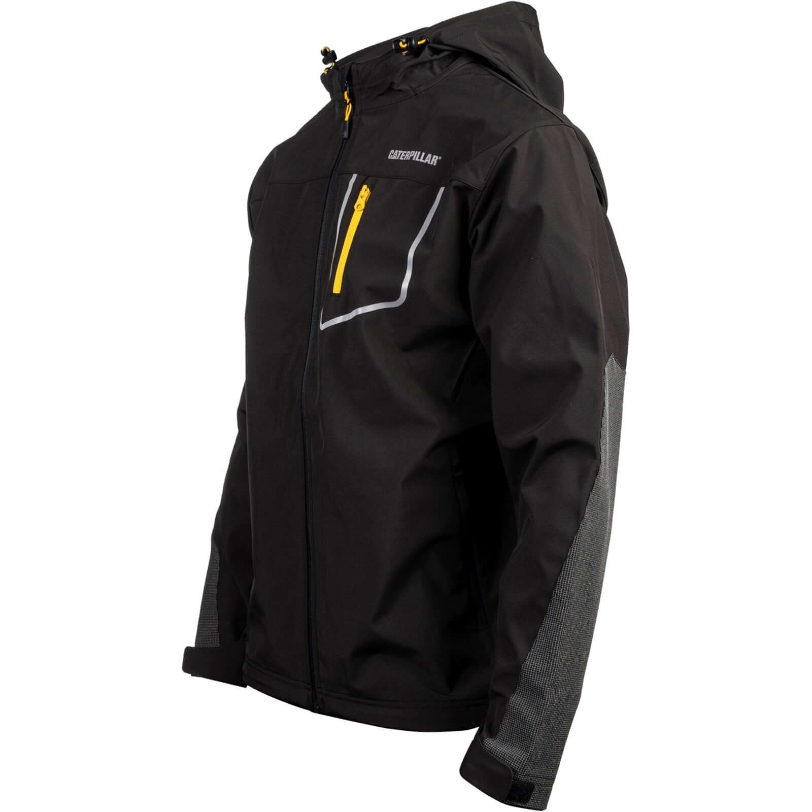 Caterpillar Capstone Hooded Soft Shell Jacket in Black 