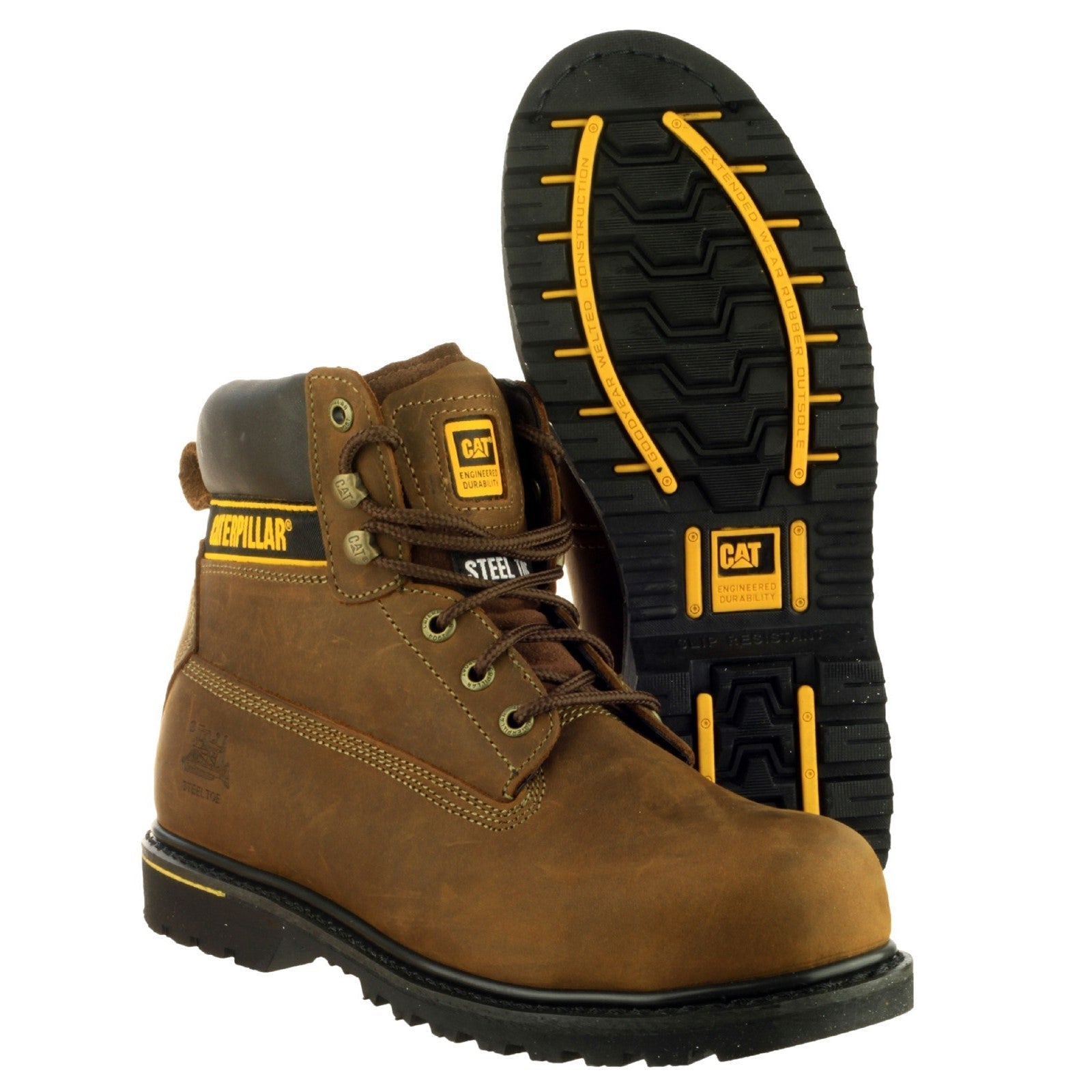 Caterpillar Holton S3 Safety Boot in Brown 