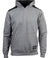 Caterpillar Logo Panel Hooded Sweatshirt in Dark Heather Grey #colour_dark-heather-grey