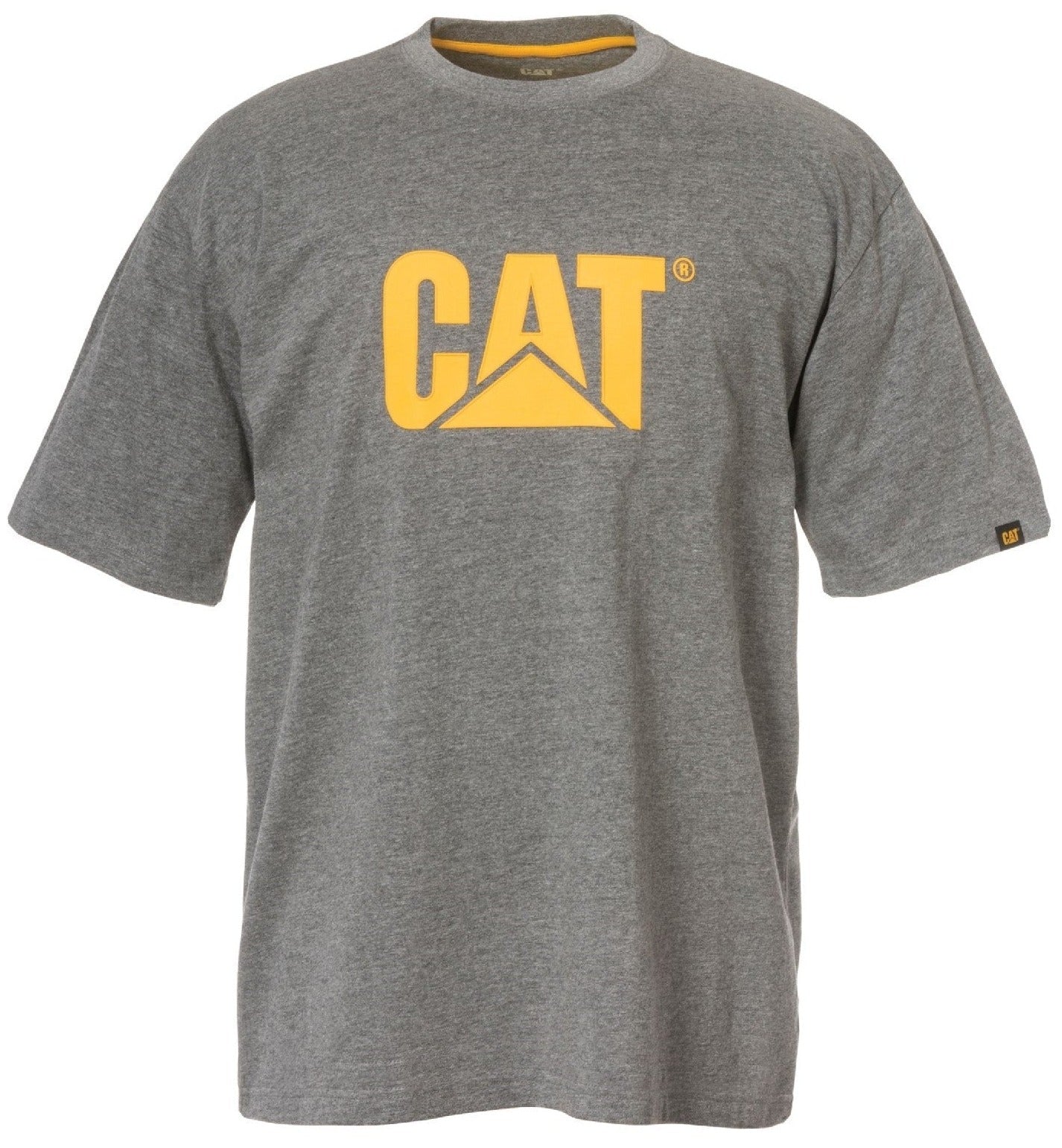 Caterpillar Trademark Logo T Shirt in Dark Heather Grey 