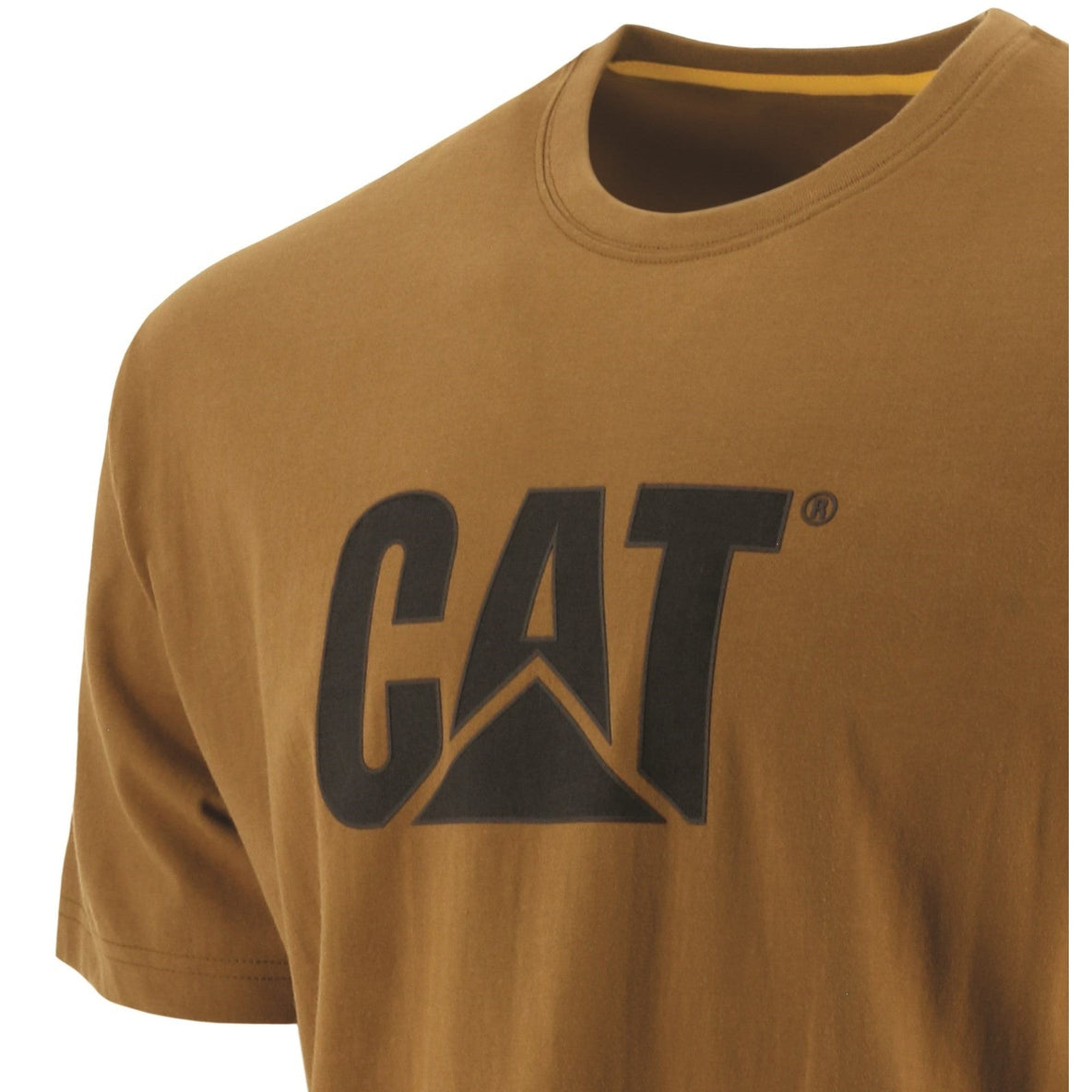 Caterpillar Trademark Logo T Shirt in Bronze 