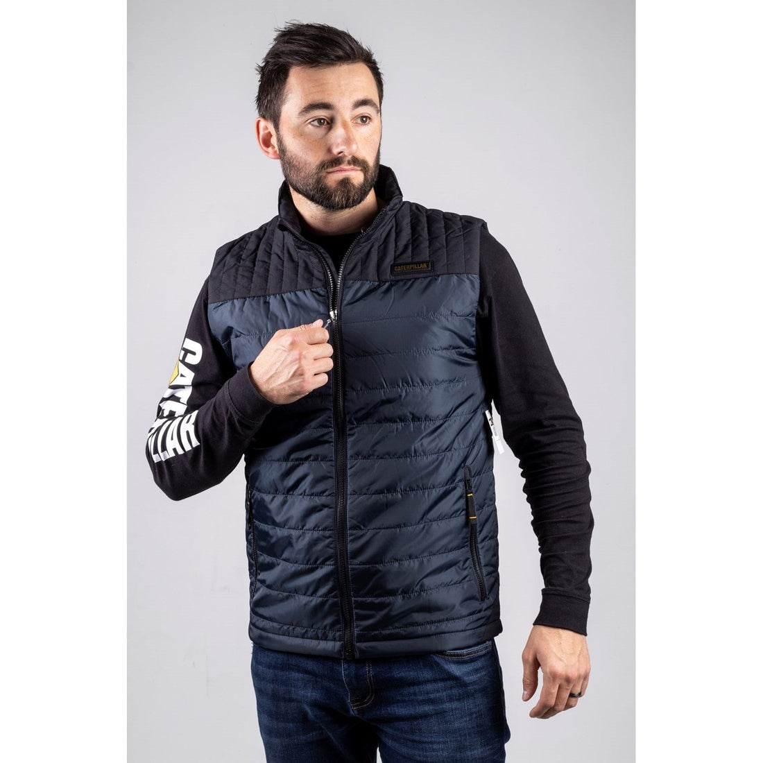 Caterpillar Squall Vest Body Warmer in Dark Marine