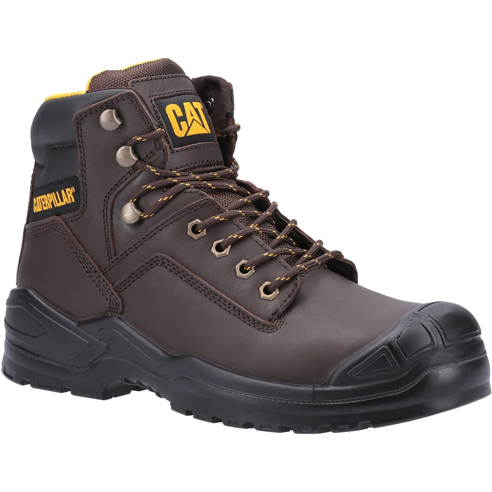 Caterpillar Striver Mid S3 Safety Boot in Brown 