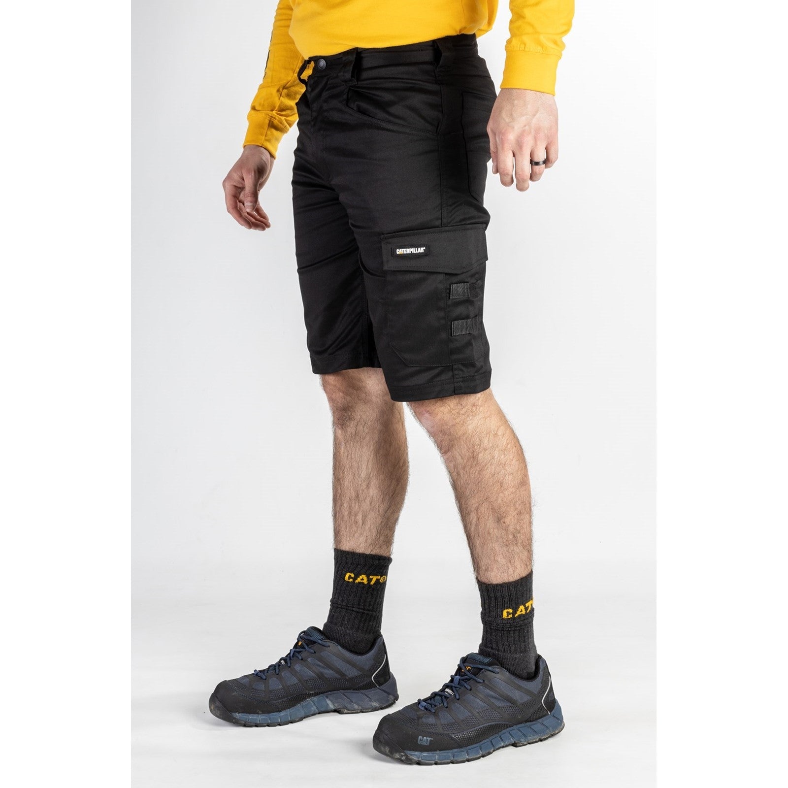 Caterpillar Tracker Shorts in Black