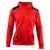 Caterpillar Essentials Hooded Sweatshirt. Hot Red. Front View #colour_hot-red