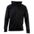Caterpillar Essentials Hooded Sweatshirt.  Black. Front View #colour_black