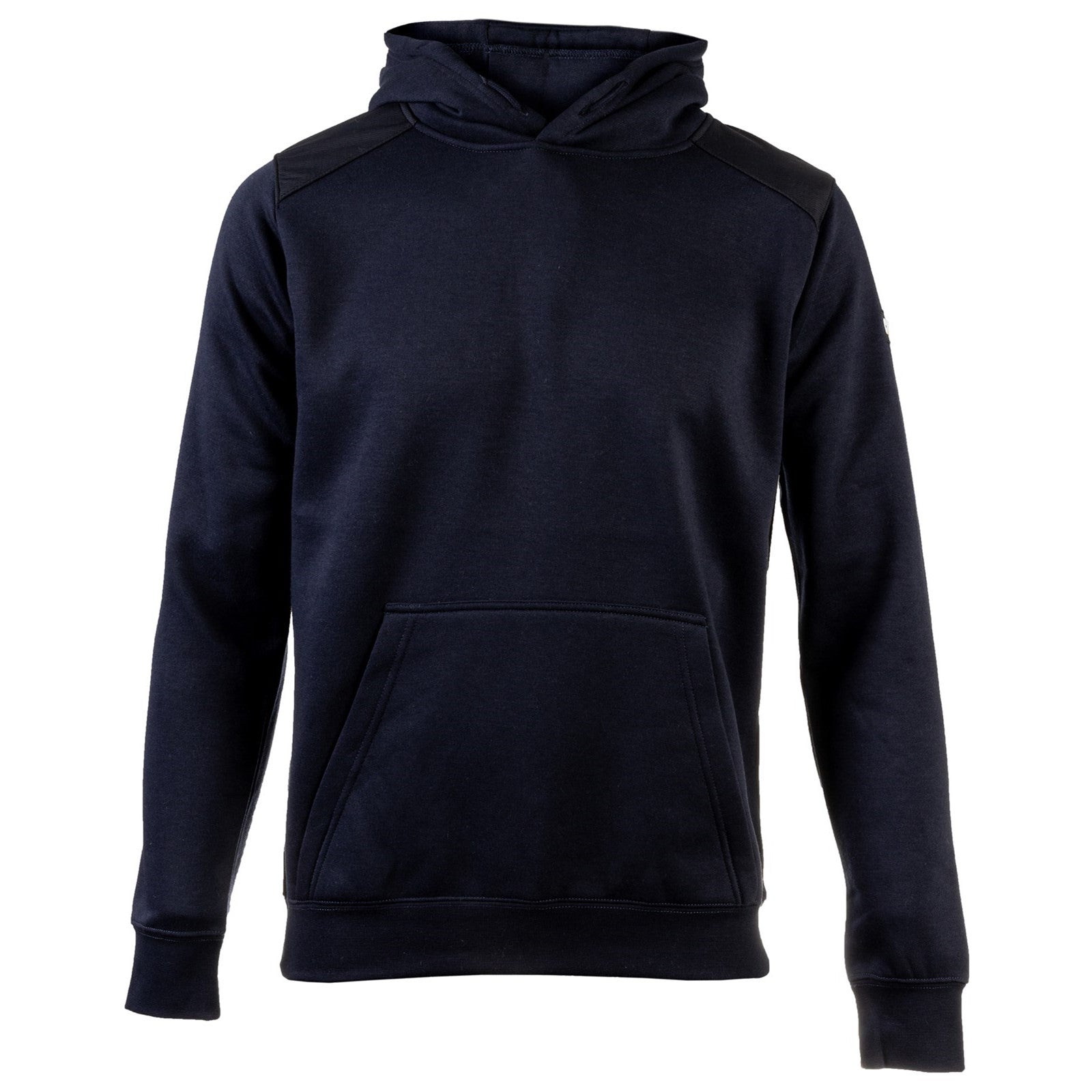 Caterpillar Essentials Hooded Sweatshirt. Navy. Front View 