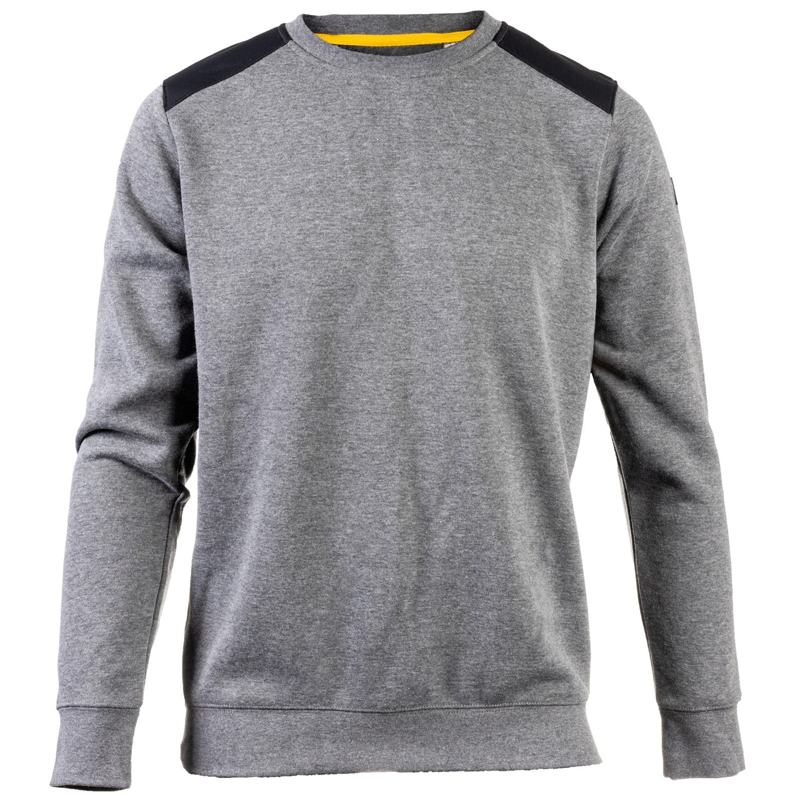 Caterpillar Essentials Crewneck Sweatshirt in Dark Heather Grey. 