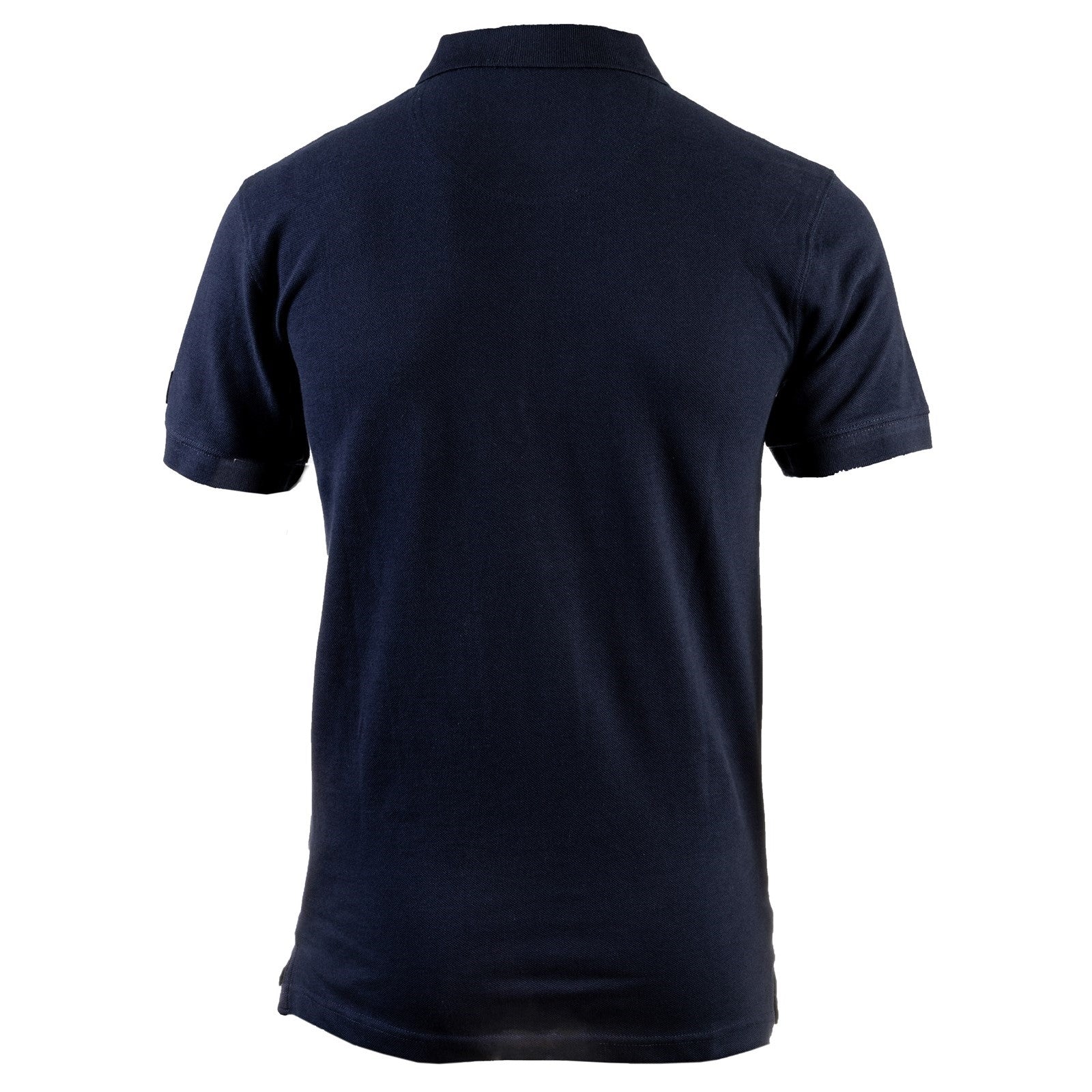 Caterpillar Essentials Polo Shirt. Navy. Rear View 