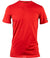 Caterpillar Essentials Short Sleeve T Shirt. Hot Red. Front View #colour_hot-red
