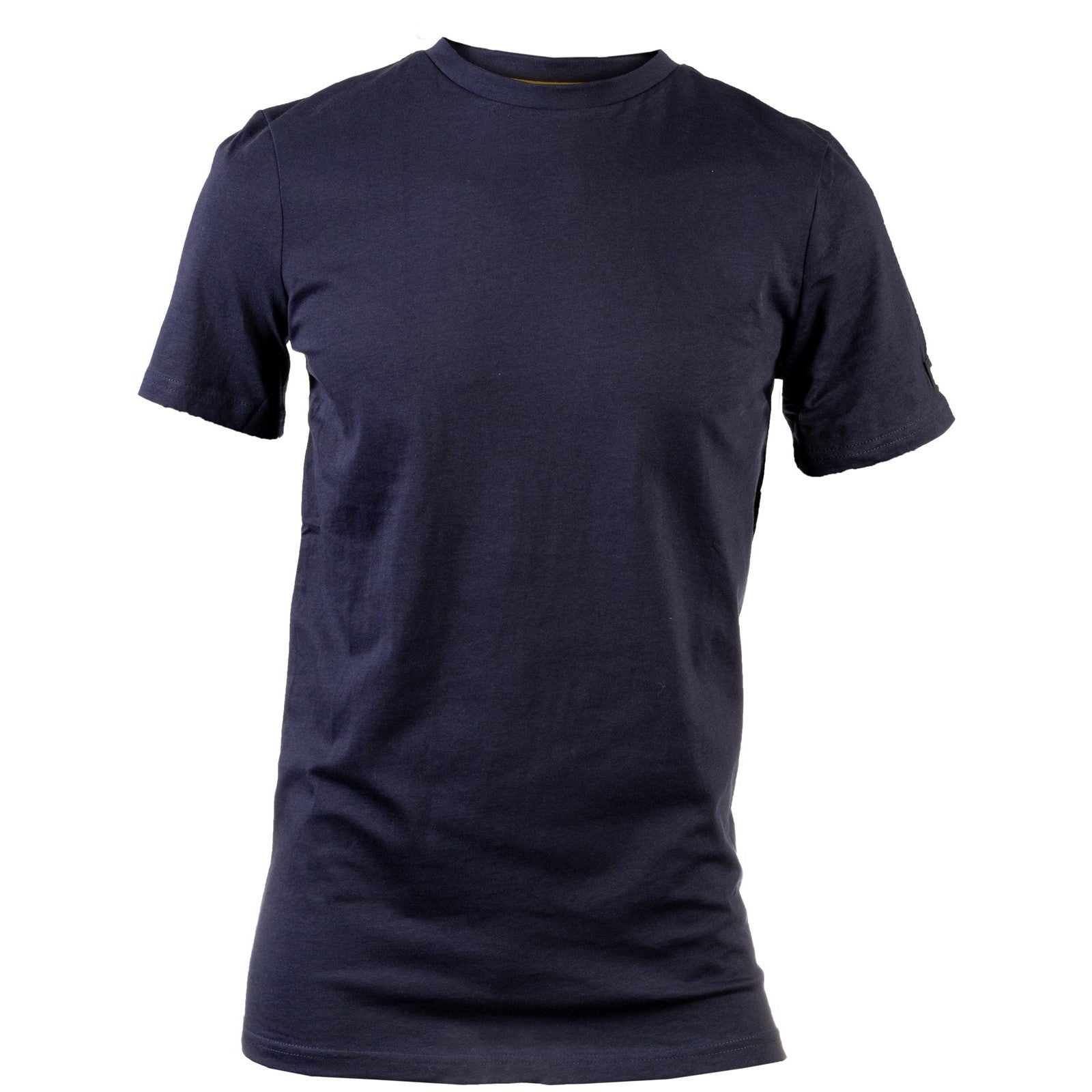 Caterpillar Essentials Short Sleeve T Shirt. Navy. Front View  