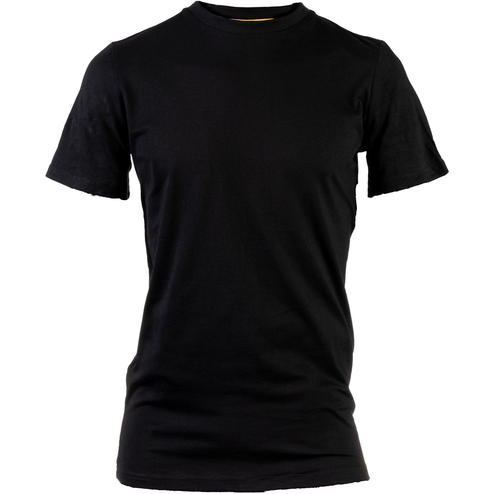 Caterpillar Essentials Short Sleeve T Shirt. Black. Front View 