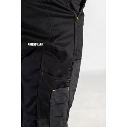 Ruler pocket Caterpillar Machine Trousers in Black  