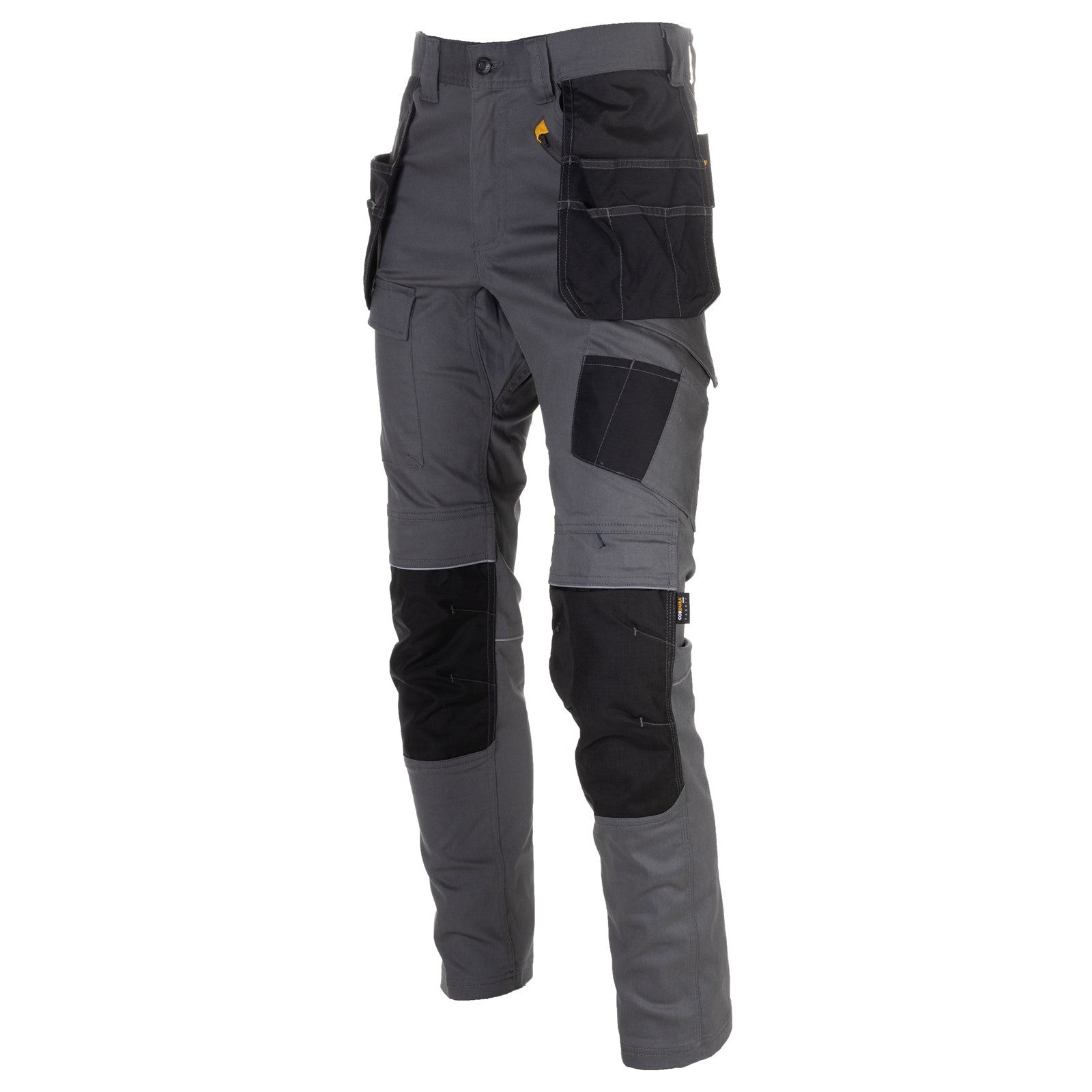 Caterpillar Stretch Pocket Trouser in Dark Shadow Black