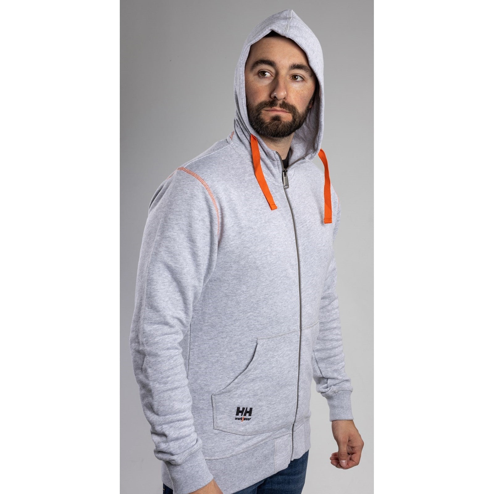 Helly Hansen Oxford Zip Hoodie in Grey Melange 