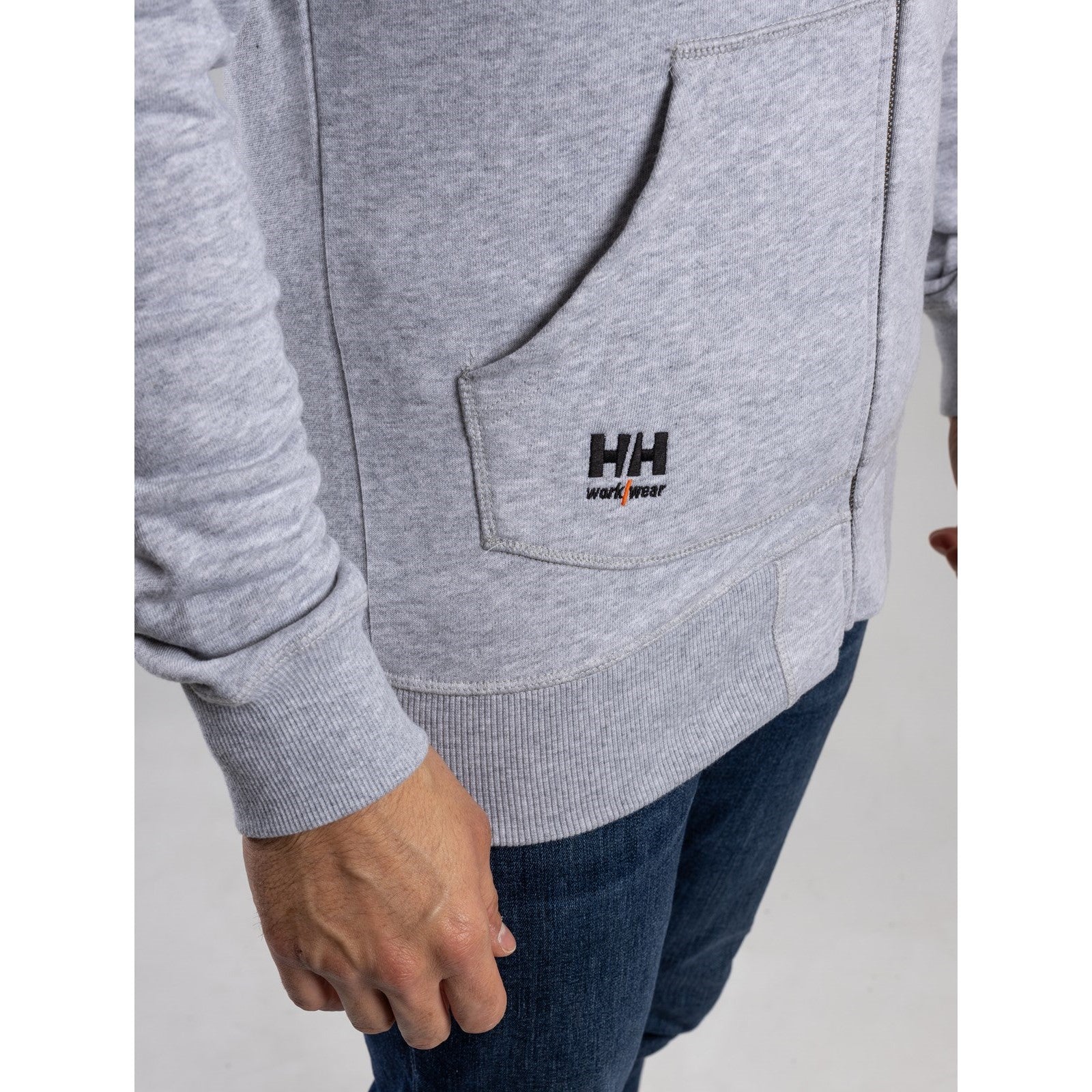 Helly Hansen Oxford Zip Hoodie in Grey Melange 