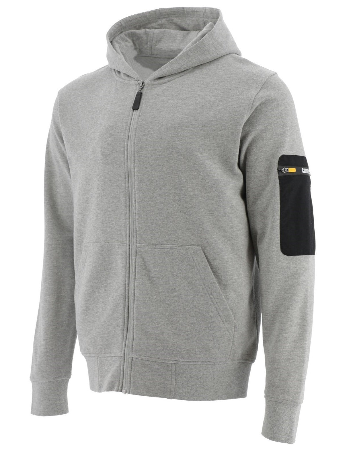 Caterpillar Loopback Full Zip Hoodie in Grey 