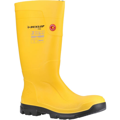 Dunlop FieldPro Full Safety Wellingtons | Yellow 