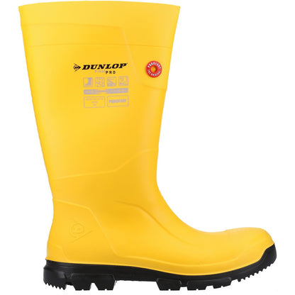 Dunlop FieldPro Full Safety Wellingtons | Yellow 