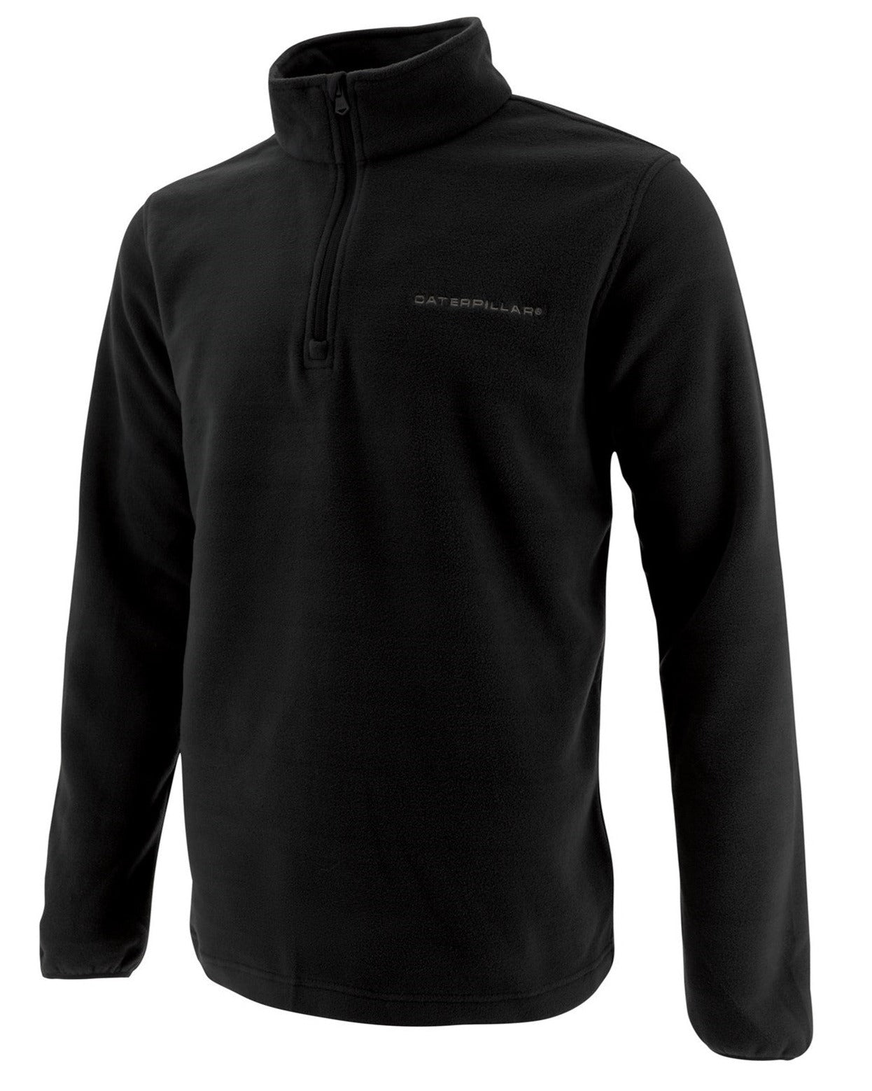 Caterpillar Microfleece Quarter Zip in Black 