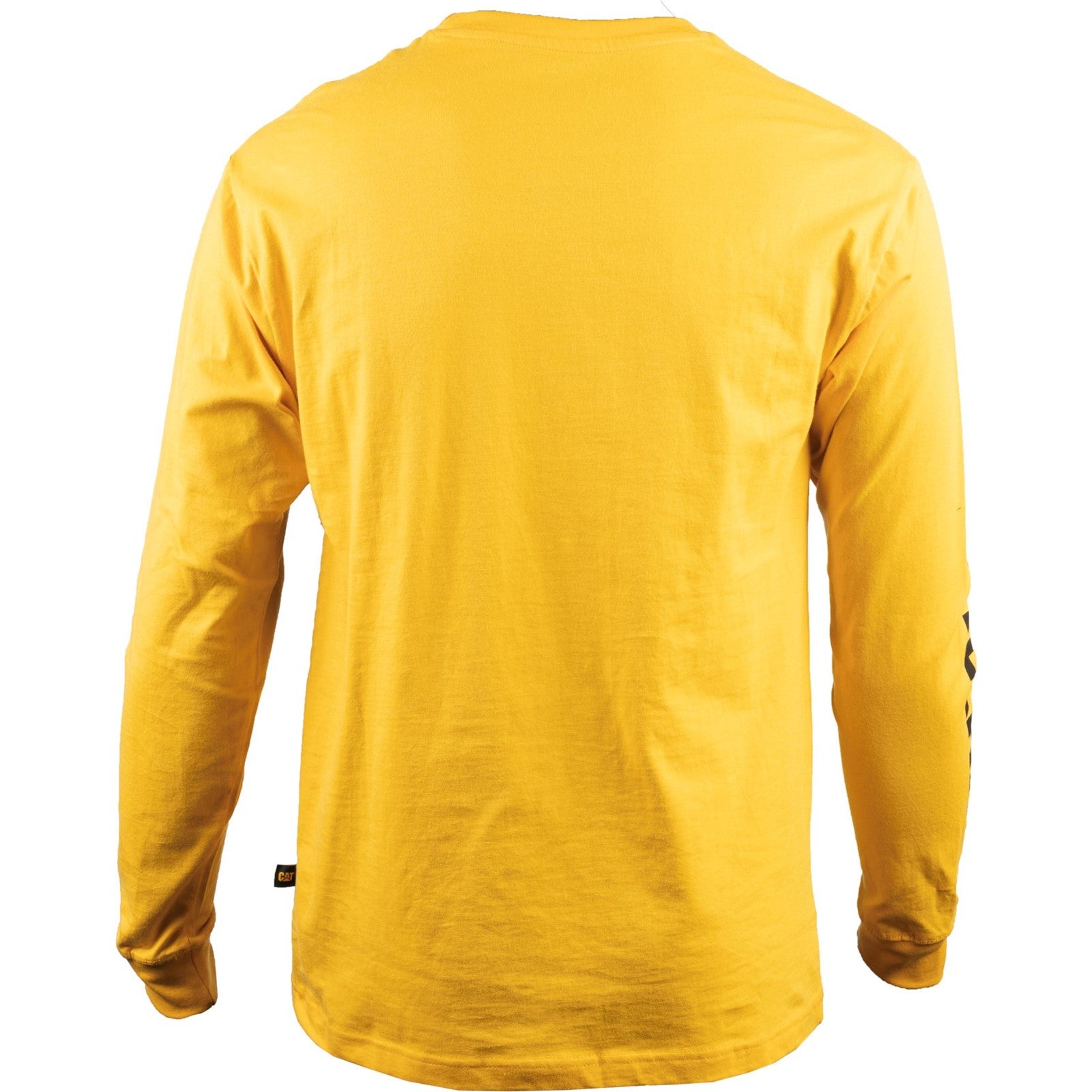 Caterpillar Trademark Banner Long Sleeve T Shirt in Yellow 