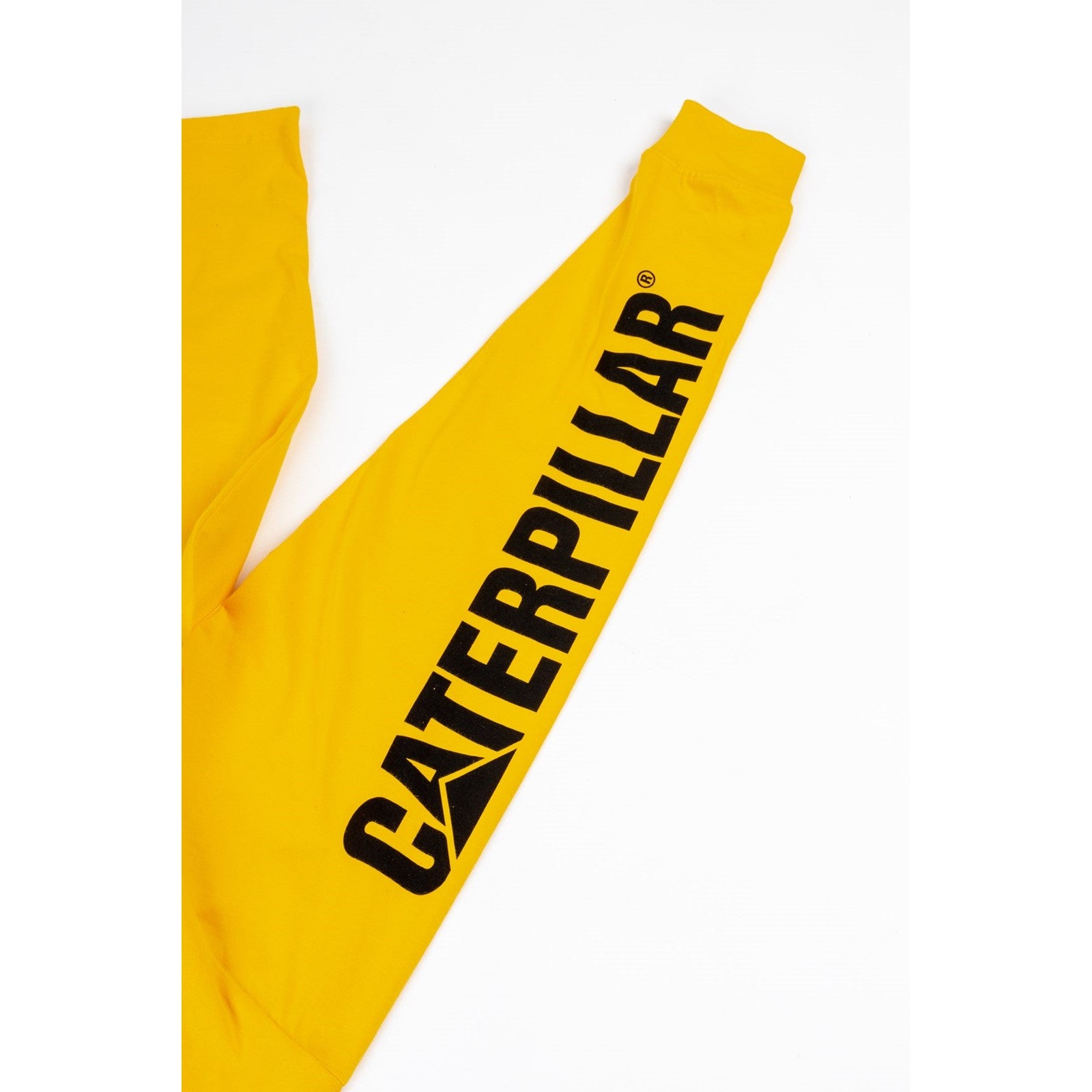 Caterpillar Trademark Banner Long Sleeve T Shirt in Yellow 