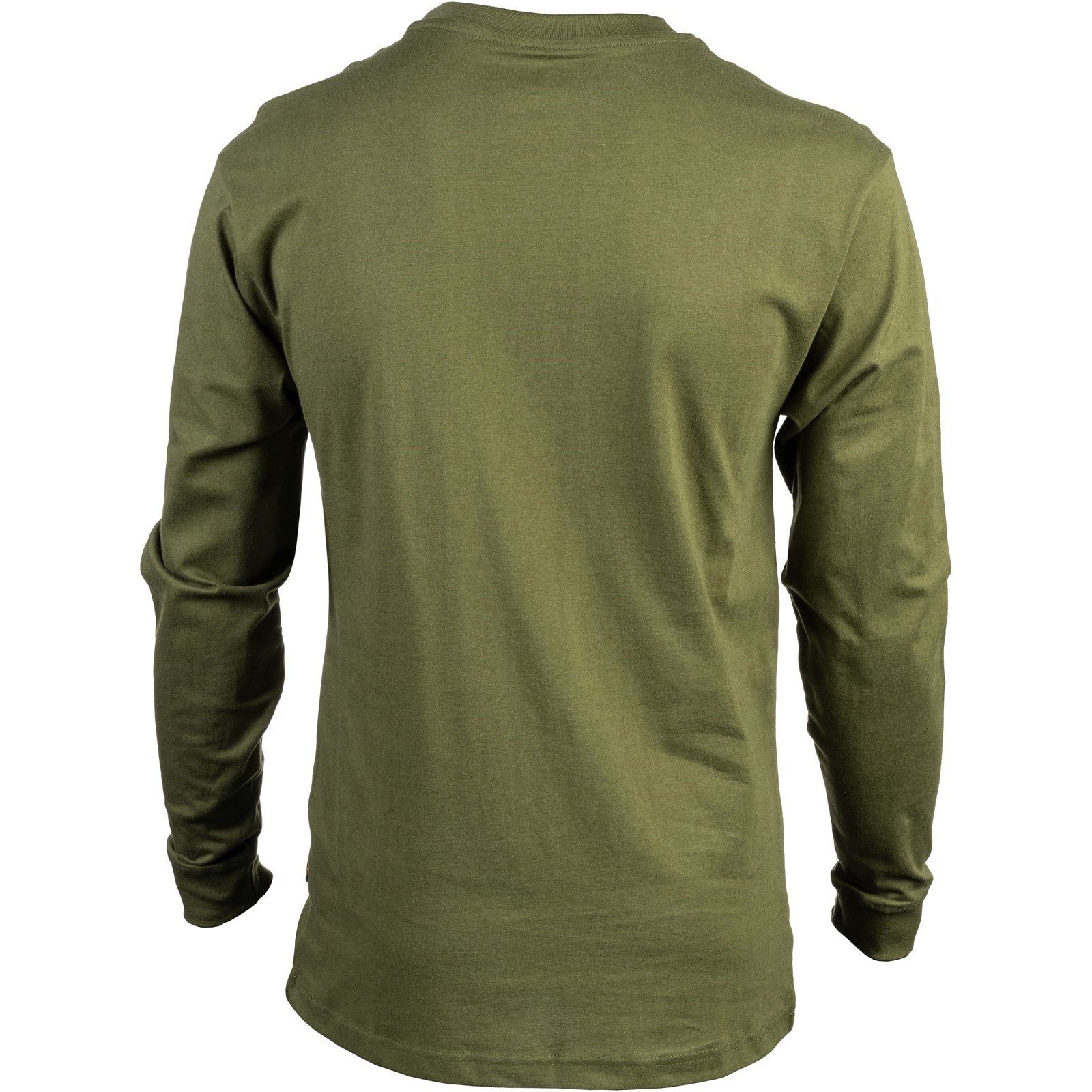 Caterpillar Trademark Banner Long Sleeve T Shirt in Chive 