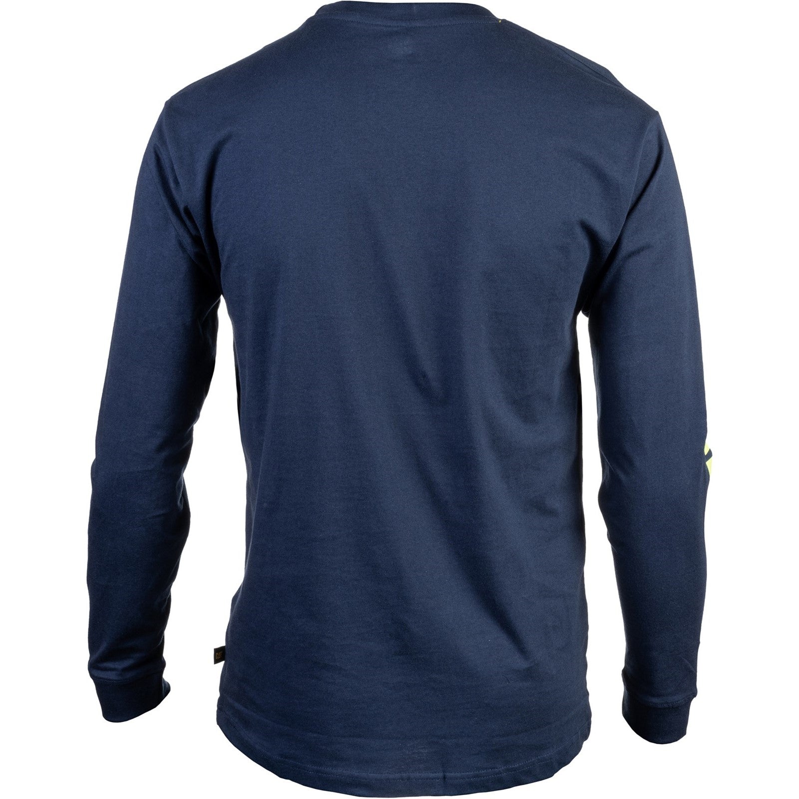 Caterpillar Trademark Banner Long Sleeve T Shirt in Blue/Yellow 