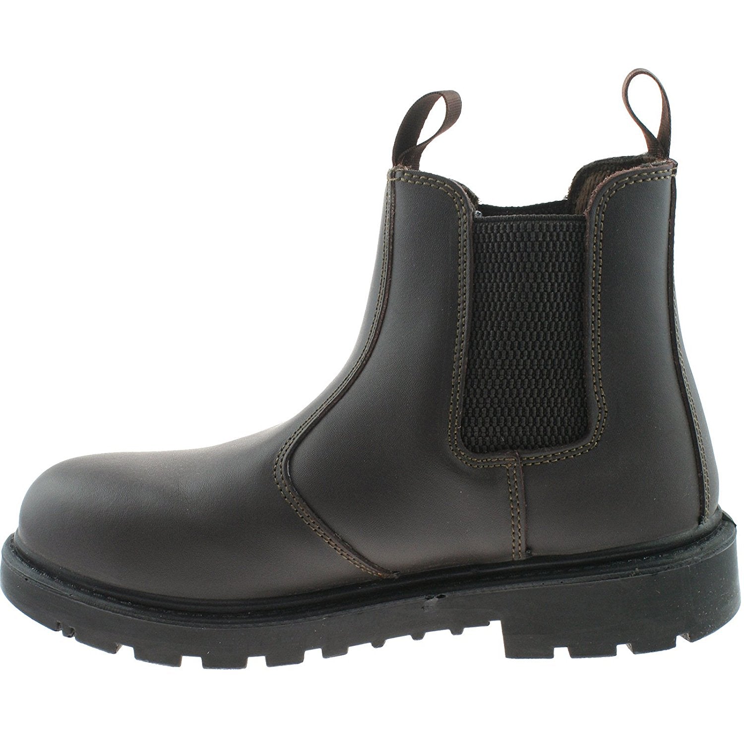 elastic gusset safety boot with steel toe