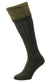Dark Olive HJ Hall Langton Shooting Sock | Lattice Top #colour_dark-olive