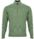 Green Aran Merino Wool Zip Neck Sweater #colour_green