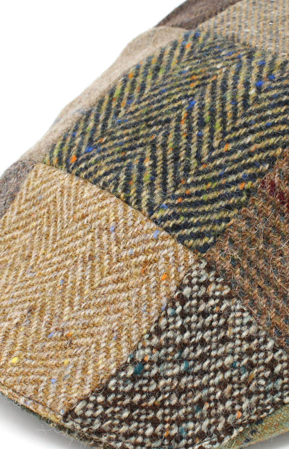Colour; Patchwork Brown and Green, including Herringbone, Houndstooth, check and salt n&