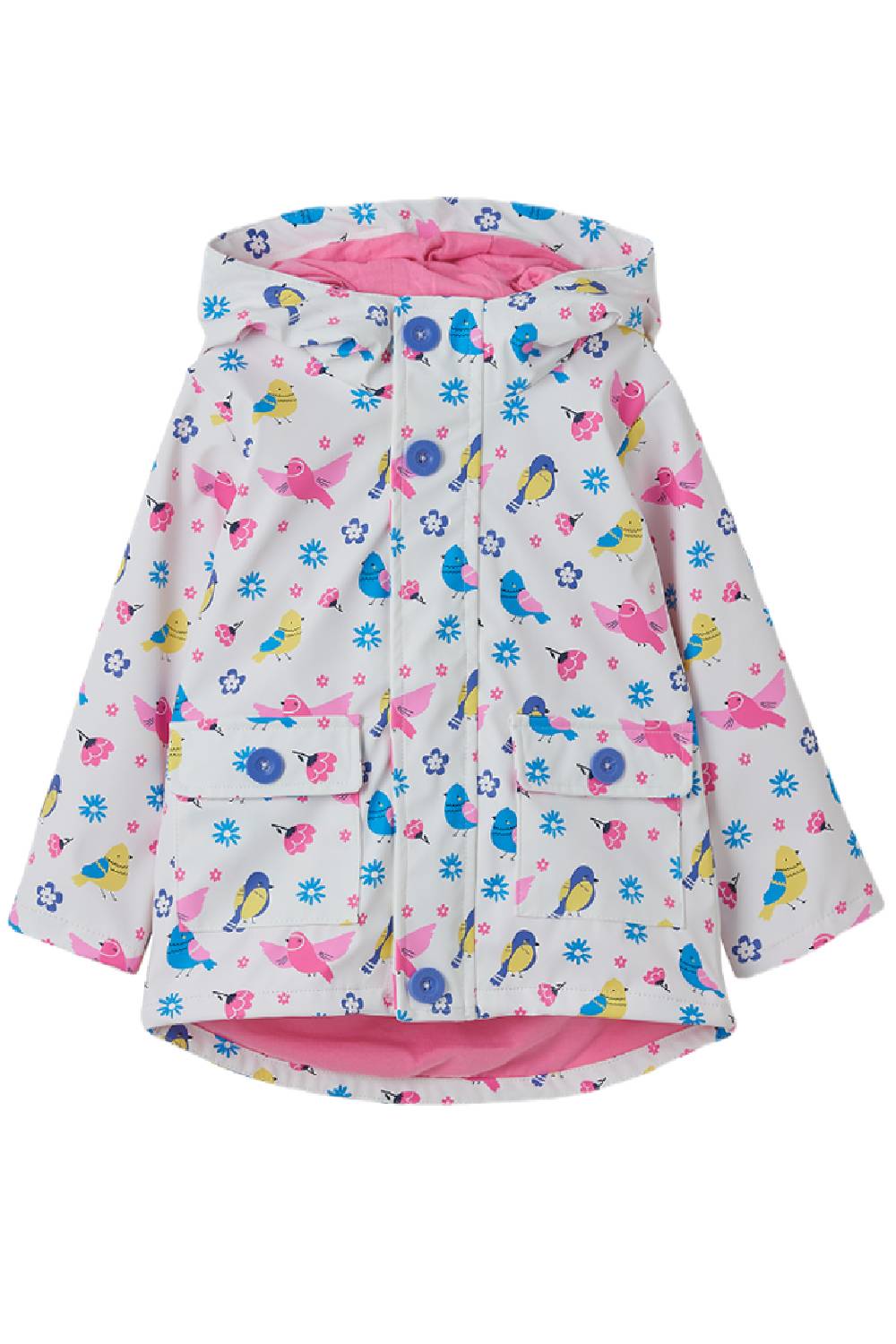 Lighthouse Heidi Childrens Waterproof Coat in Bird Print 