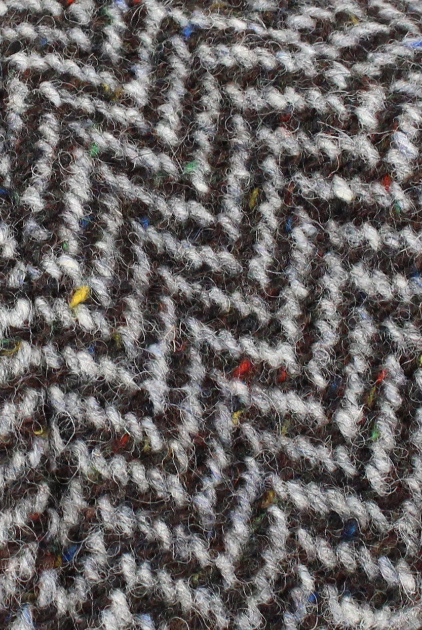 Tweed swatch Colour; Grey Jumbo Salt and Pepper Herringbone