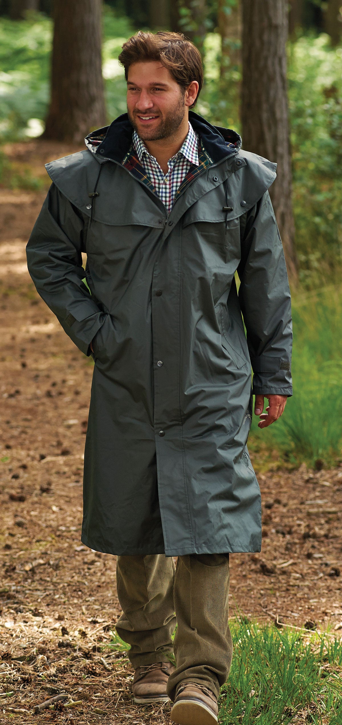 Floor length store waterproof coat