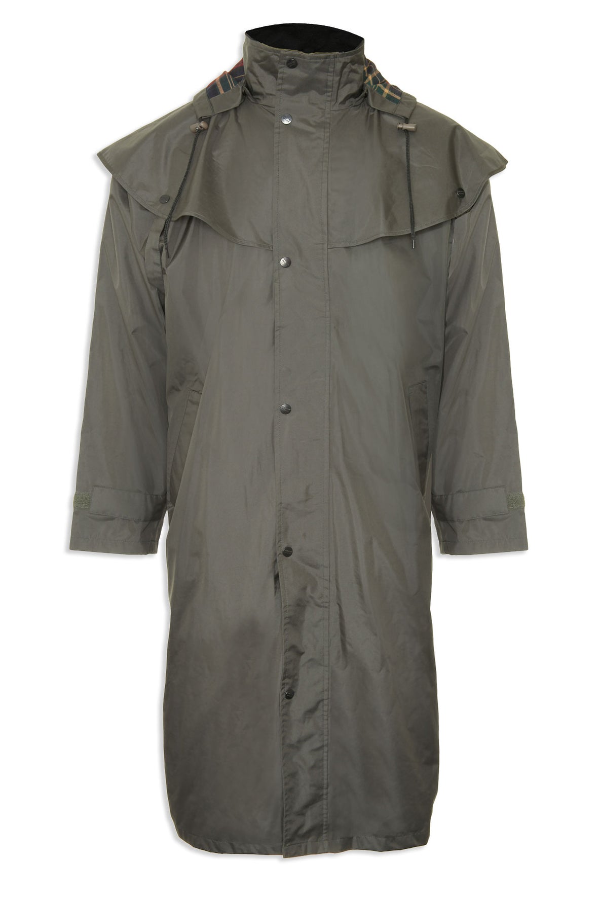 Adults Men Raincoat Waterproof Hooded Rain Jacket Long Coat
