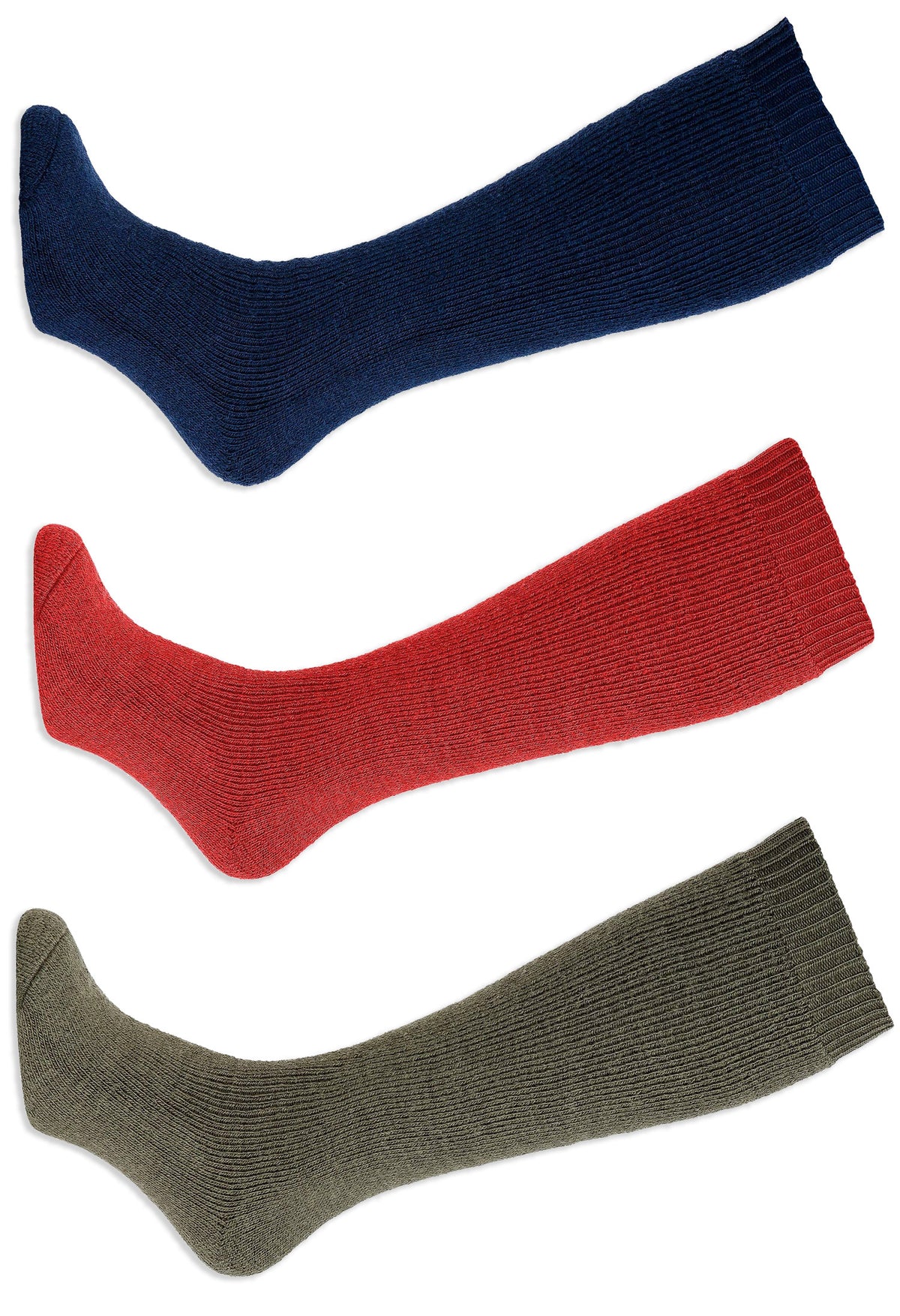 HJ Hall Rambler Long Cushioned Wool Sock red navy green 