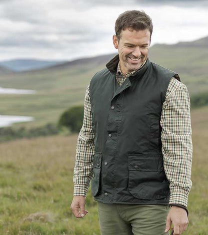 Hoggs Waxed Waistcoat, a traditionally styled country wax garment from Hoggs,