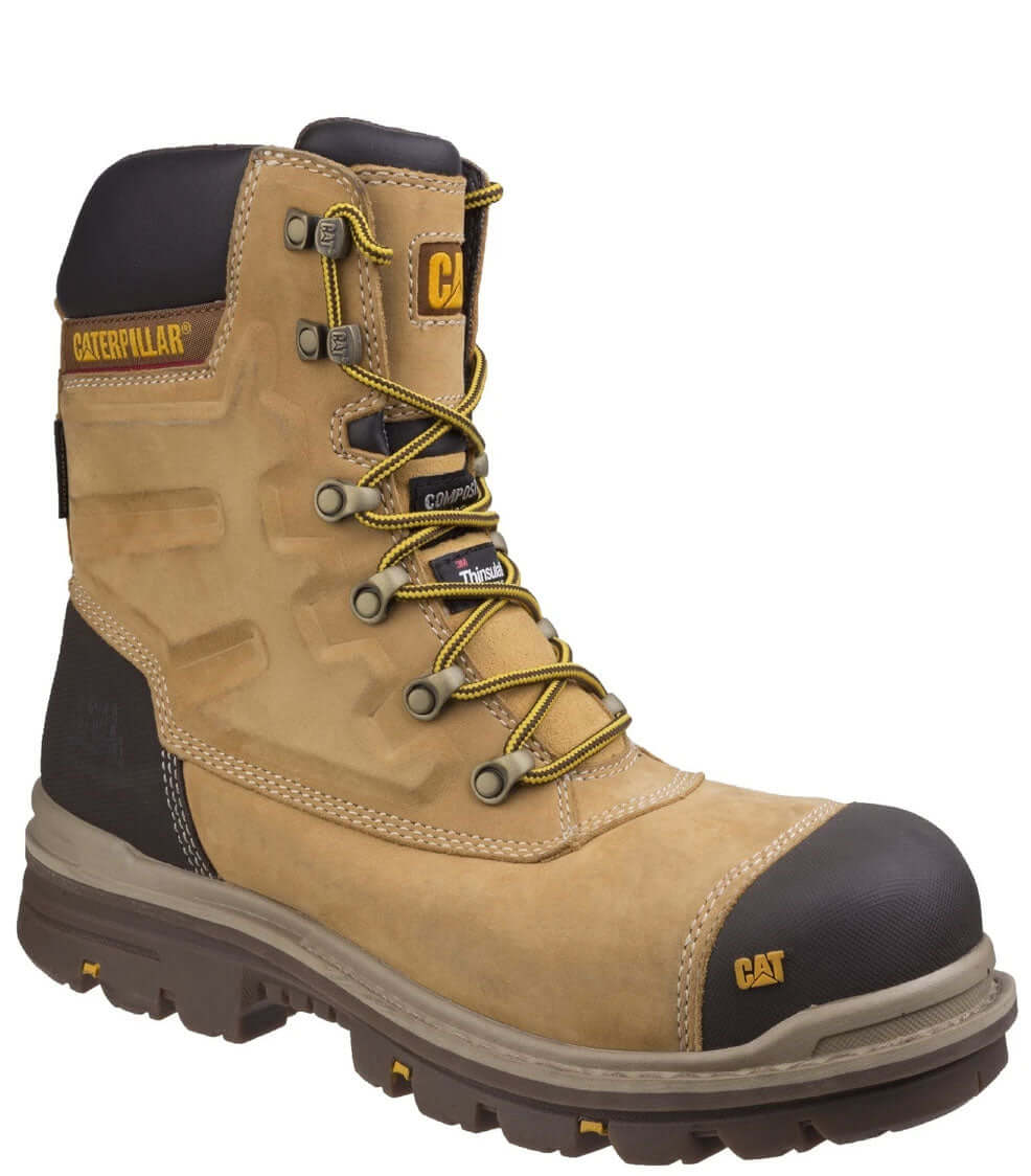 Caterpillar Premier Waterproof S3 Safety Boot in Honey Gold 