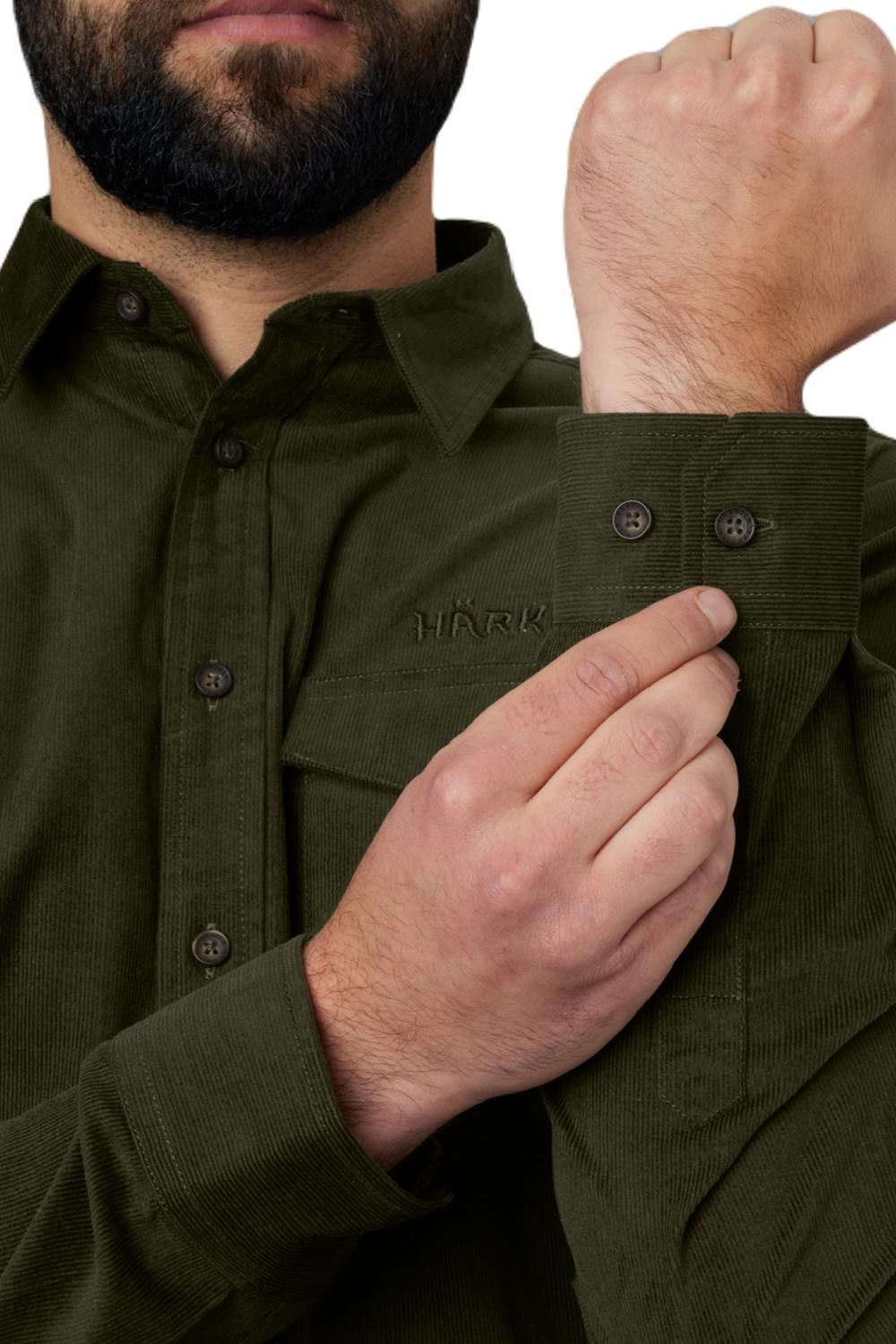 Harkila Kaldfjord Corduroy Shirt in Willow Green