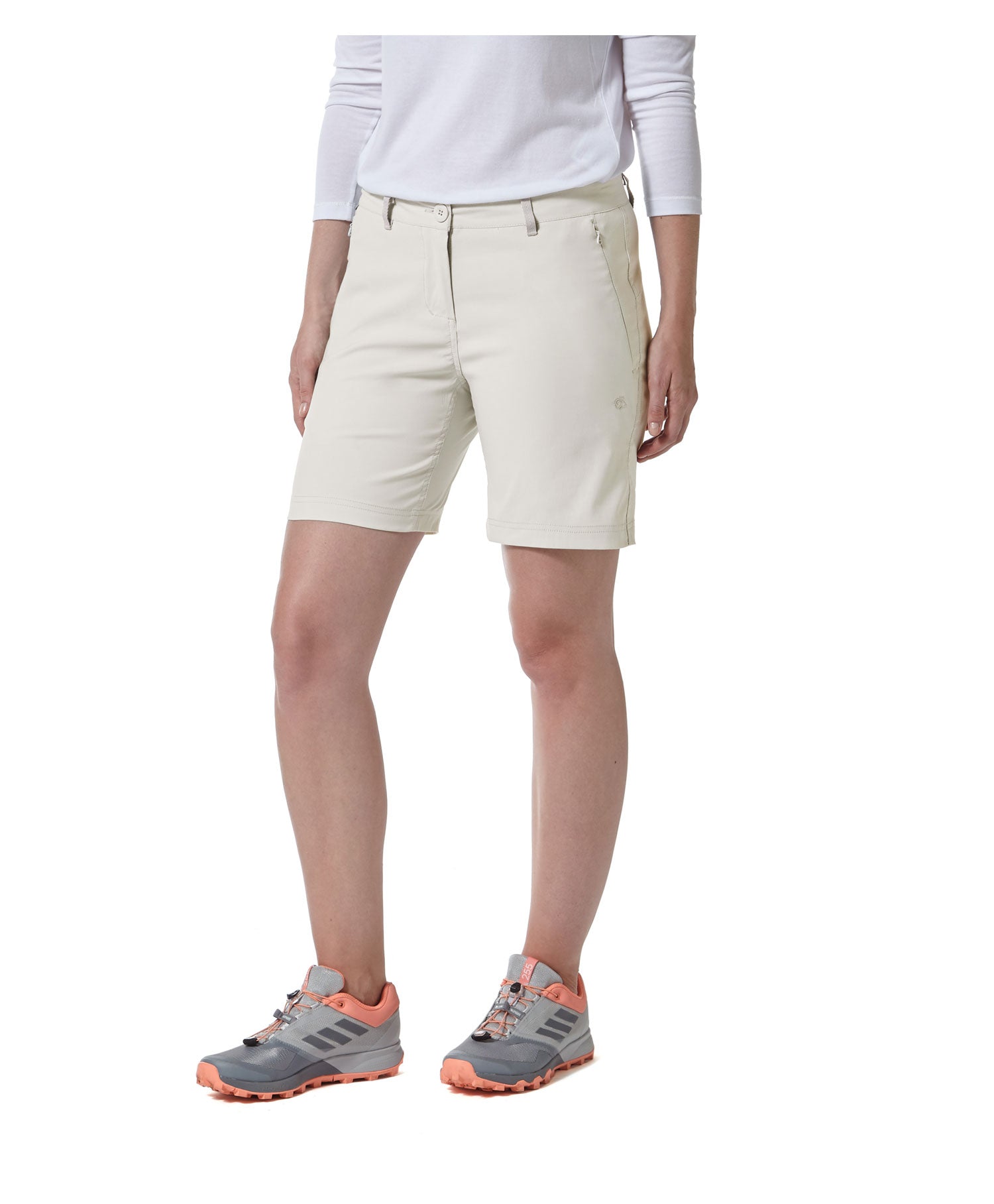 dove grey Ladies Kiwi Pro III Shorts by Craghoppers