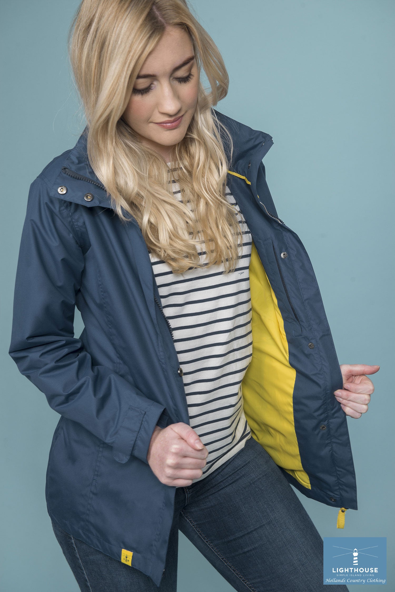 showing lining Lighthouse Beachcomber Waterproof Jacket