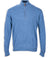 Blue Aran Woollen Mills Troyer Zip-neck Merino Pullover #colour_blue