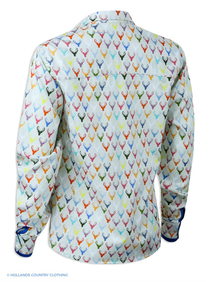 rear view Hartwell Layla Cotton Shirt | Colourful Stags
